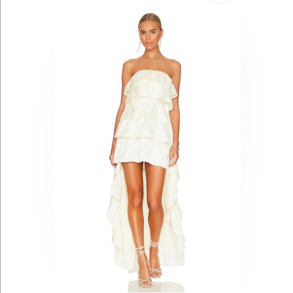 NWT WeWoreWhat White HiLow Maxi Dress Size 8
